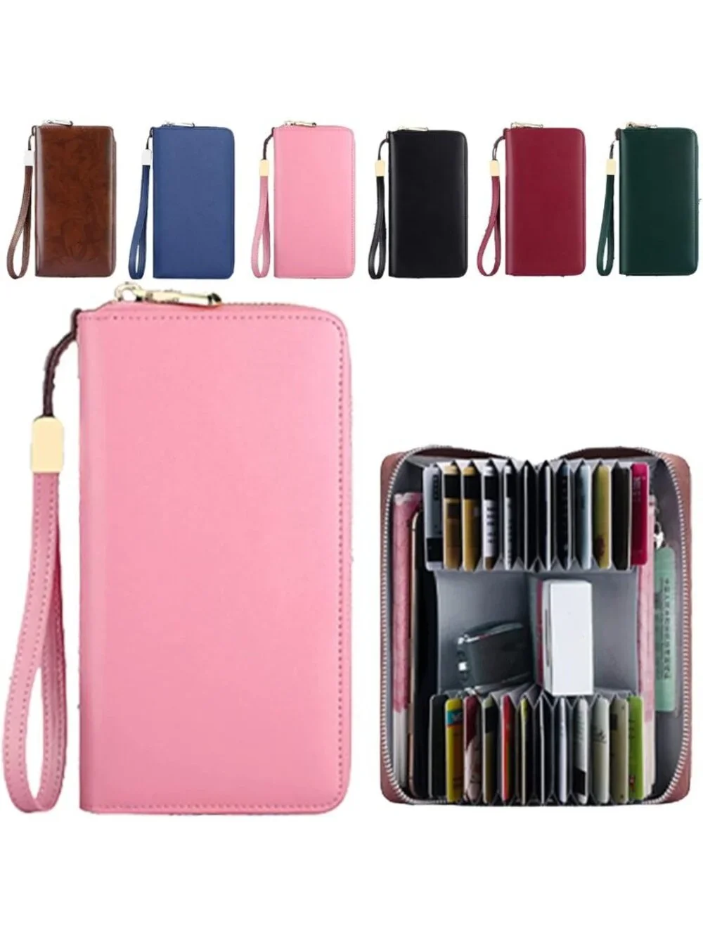 Unisex RFID Blocking Accordion Wallet - Large Capacity Multi-Compartment Card